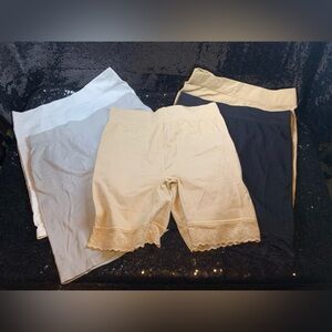 Women's Lace Trim Under Shorts - Cream, Black, White & Grey